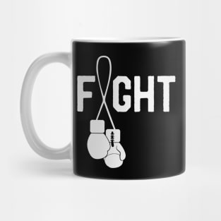 Cute Lung Cancer Awareness Ribbon Month Day Survivor Mug